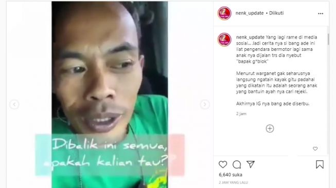 Naik Mobil, Ade Londok Odading Menghina Pemotor, Publik: Udah Tenar Belagu