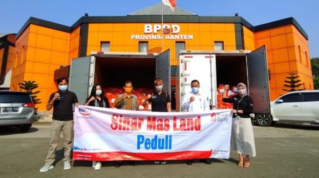 Siasati Dampak Covid Sinar Mas Land Salur Bahan  Pangan ke 