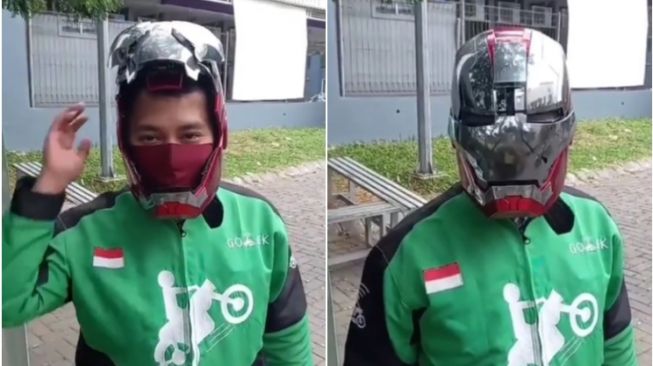 Solusi Ganteng di Jalan, Helm Ojol Ini Bikin Salah Fokus