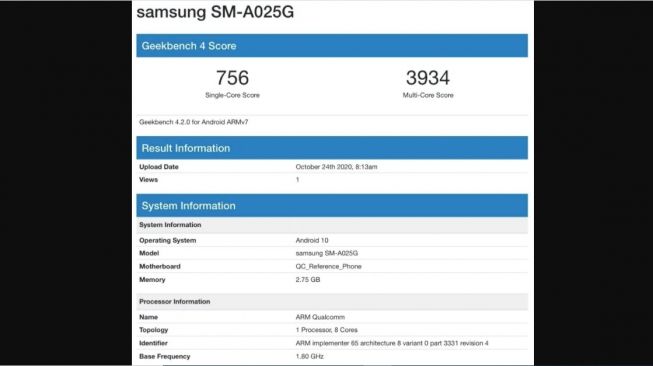 Bocoran Samsung Galaxy A02s. [My Smart Price]