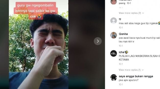 Guru gombalin istri malah salah kirim ke muridnya. (TikTok/@mufarhan)