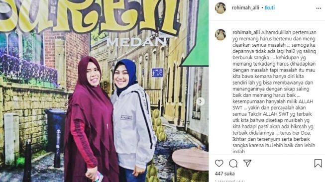 Unggahan istri pertama Kiwil, Rochimah [Instagram/@rohimah_alli]