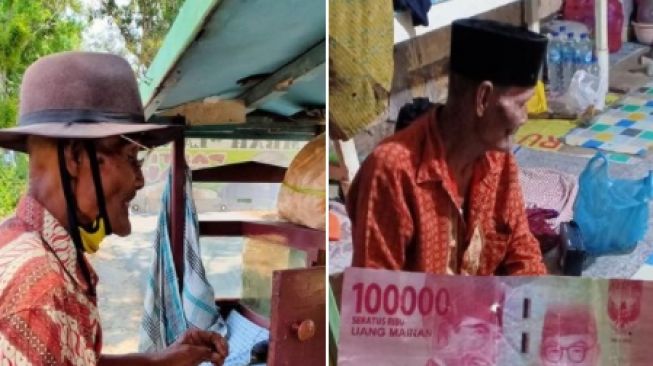 Viral Kisah Kakek Penjual Gado-gado Dibayar Pelanggan Pakai Uang Mainan