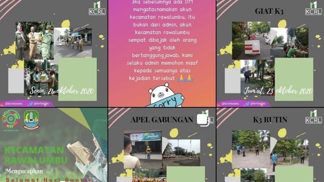 Instagram Kecamatan Rawalumbu Bekasi pasang foto orang lagi hubungan seks atau ML.