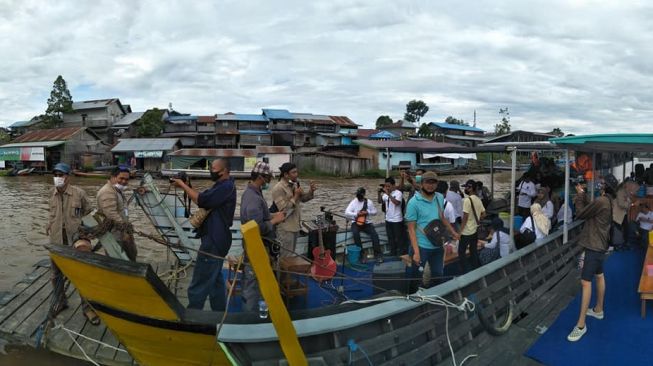 Semarak acara wisata wartawan Kutai Kartanegara (Kukar). (Foto : DPC PHI Kukar, Innal)