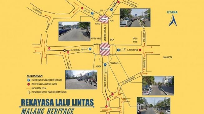 Rekayasa Lalu Lintas Malang Heritage. [Antara]