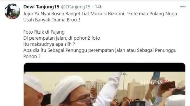 Cuitan Dewi Tanjung komentar Habib Rizieq akan pulang