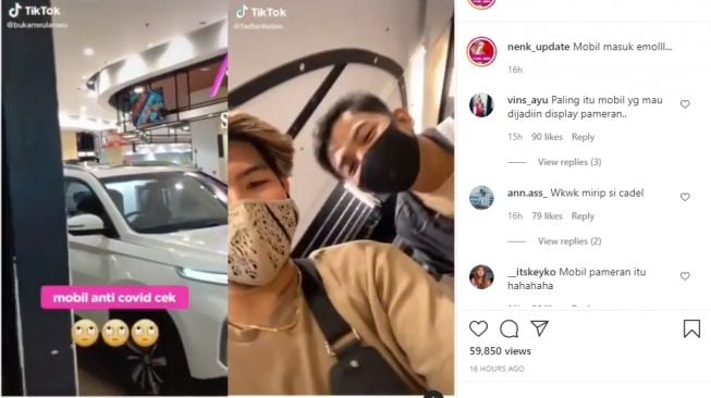 Viral Gadis Cantik Kendarai Mobil Masuk Mal, Keluar sambil Kibas Rambut