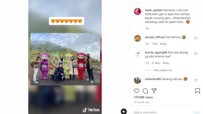 Sempat Viral, Badut Teletubbies di Gunung Bromo Ini Akhirnya Diajak Foto