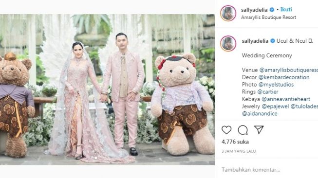 Potret pernikahan Sally Adelia dan Bayu Murti [Instagram/@sallyadelia]