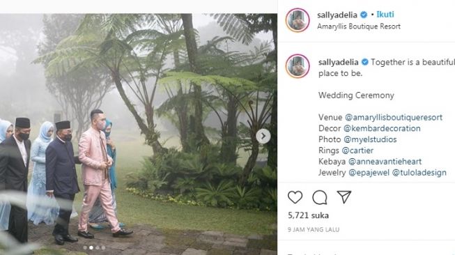 Potret pernikahan Sally Adelia dan Bayu Murti [Instagram/@sallyadelia]