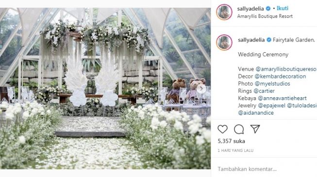 Potret pernikahan Sally Adelia dan Bayu Murti [Instagram/@sallyadelia]