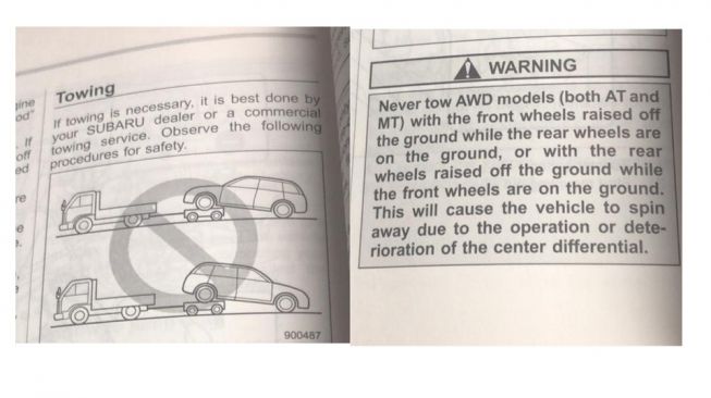 Alasan kenapa mobil AWD dilarang untuk ditowing (Twitter)