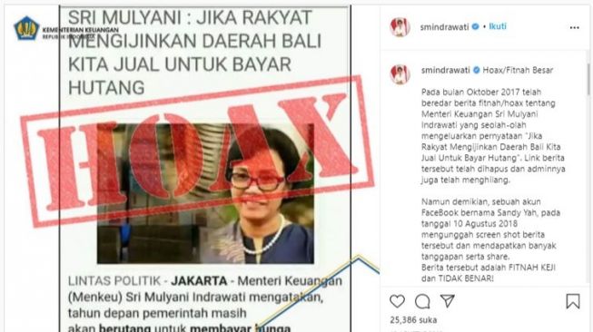 Benarkah Sri Mulyani Mau Jual Pulau Bali Untuk  Bayar Utang 