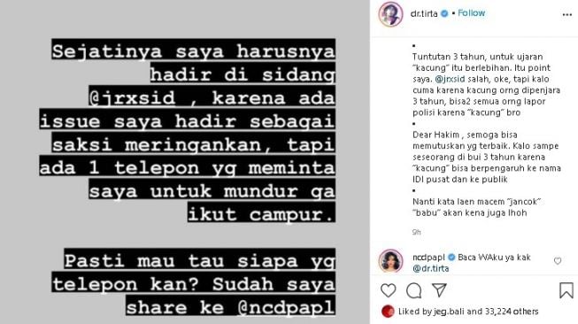 dr Tirta diminta tak campuri kasus Jerinx. (Instagram/dr.tirta)