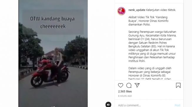 Bikin Konten' OTW Kandang Buaya' di Kantor Polisi, Dua Perempuan Diciduk