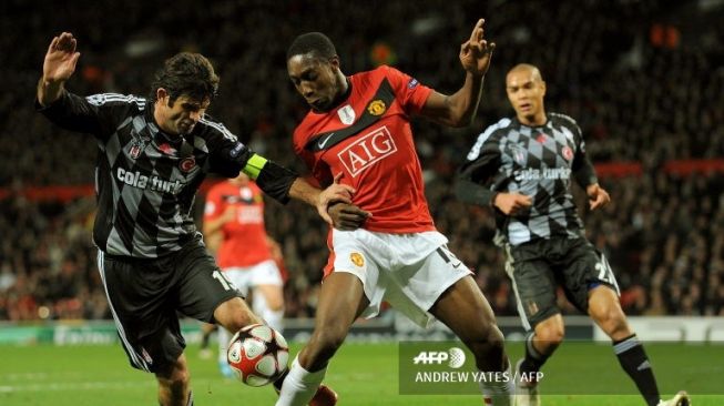 Penyerang Manchester United, Danny Welbeck saat menghadapi Besiktas di babak penyisihan Grup B Liga Champions 2009/2010. [AFP]