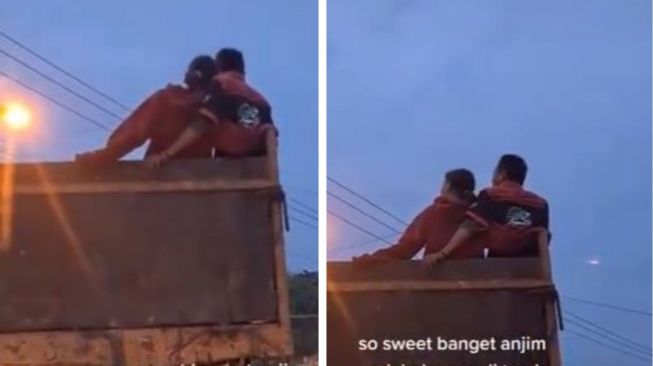 Viral Video Bucin di Atas Truk, Warganet: Romantisnya Ngalahin Titanic