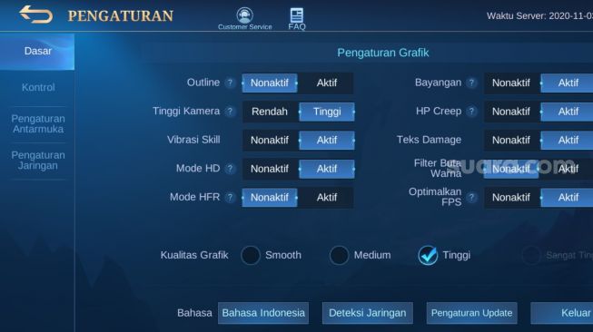 Pengaturan game Realme Narzo 20 Pro. [Suara.com/Lintang Sitya Utami]