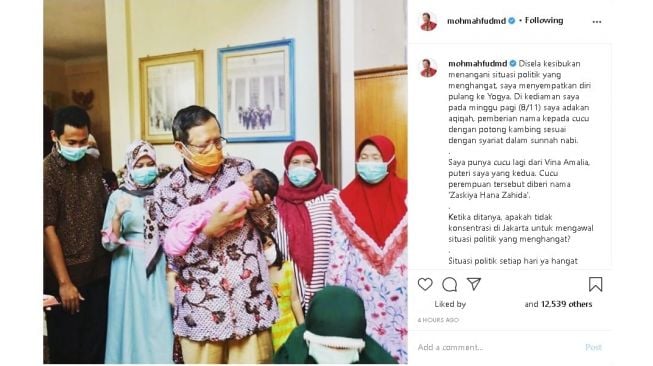 Libur Tangani Situasi Politik, Mahfud MD Pulang ke Jogja untuk Akikah Cucu