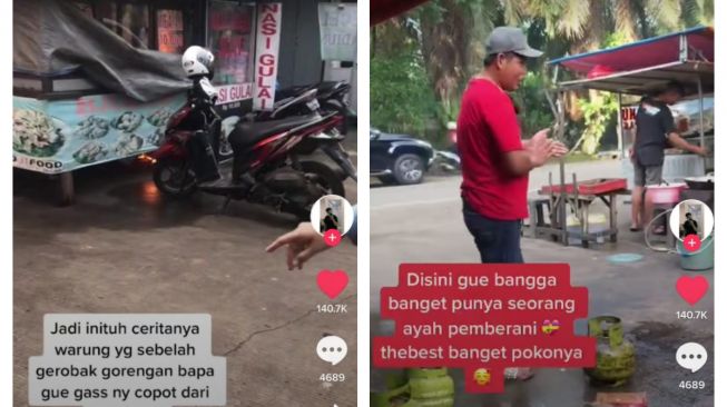 Bikin Deg-degan, Ayah Warganet Ini Sukses Matikan Api dari Tabung Gas