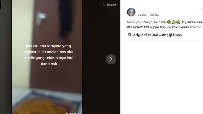 Viral Wanita Dilecehkan Bos saat Tidur di Mes, Minta Tolong Lewat TikTok