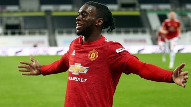 Fullback Manchester United, Aaron Wan-Bissaka cedera jelang lawan Bayern Munich. [ALEX PANTLING / POOL / AFP]