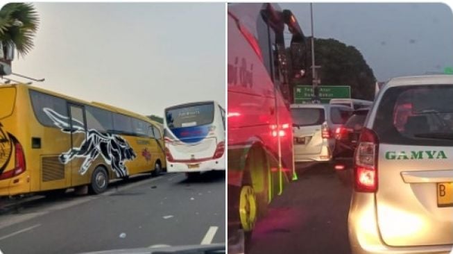 Penjemput Habib Rizieq Parkir Mobil di Tol Bandara, Jalan Makin Macet!