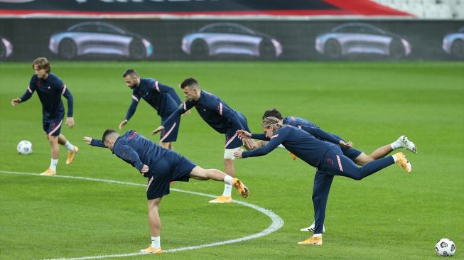 Mengintip Latihan Timnas Kroasia Jelang Lawan Turki