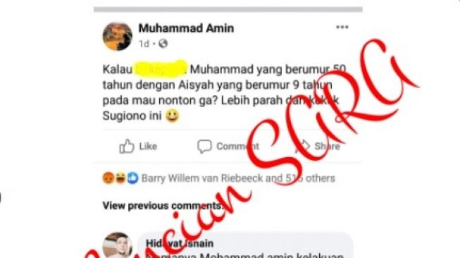 Rasulullah Dihina, Ada yang Tawarkan Video Panas Muhammad dan Aisyah di FB