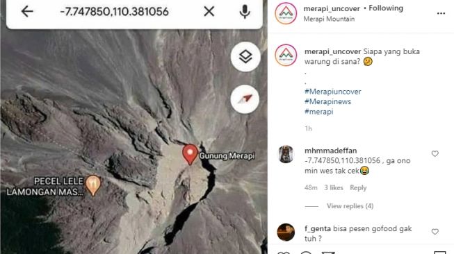 Percaya atau Tidak, Lokasi Warung Pecel Lele ini Berada di Puncak Merapi