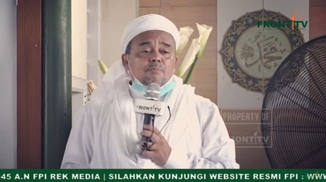Habib Rizieq dalam siaran Front TV (YouTube/FrontTV).
