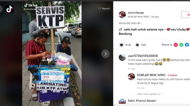 Viral Jasa Servis KTP Rusak jadi Baru, Warganet: Berguna Banget!