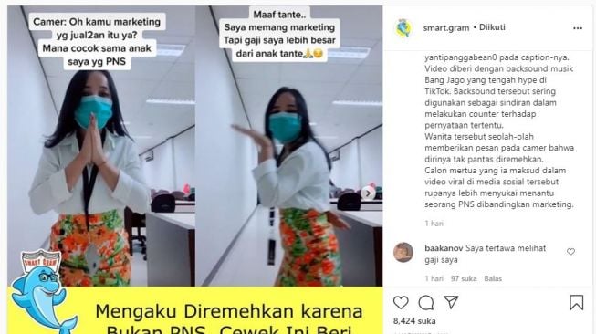 Diremehkan karena bukan PNS. (Instagram/@smart.gram)