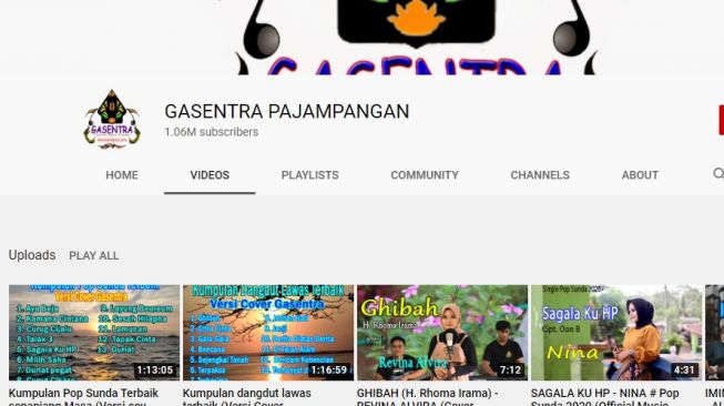 Channel YouTube Gasentra Pajampangan