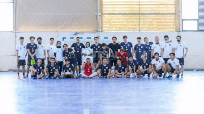 Dokumentasi para pemain Timnas Futsal Indonesia saat pemusatan latihan di Surabaya. (ANTARA/HO/Timnas Futsal Indonesia)