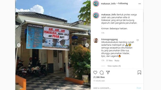 Tagih Janji Pengelola soal Air PDAM, Warga Perumahan Elite Protes ke Sosmed