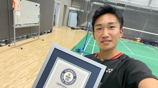 Kento Momota Masuk Guinness World Records. [Dok. BWF]