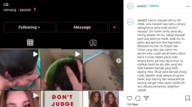 Beredar Video Ibu Diduga Aniaya Balita di Kamar Mandi. (Instagram/cetul22)
