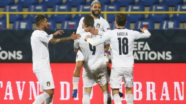 Kalahkan Bosnia 2-0, Italia Lolos Semifinal UEFA Nations League