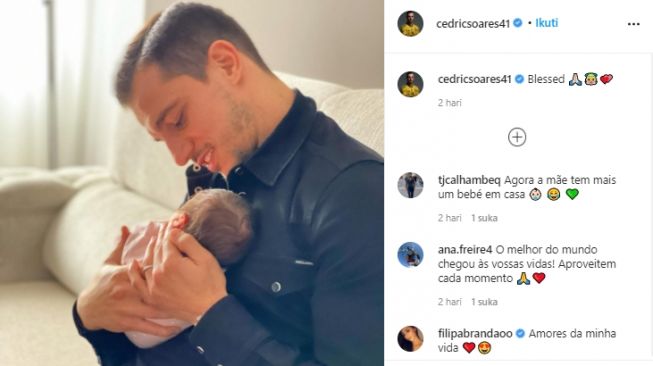 Bintang Arsenal, Cedric Soares diam-diam sudah punya anak pertama