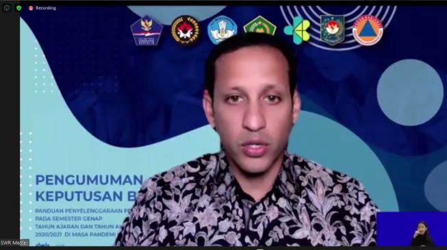 Januari 2021, Nadiem Izinkan Sekolah  Selenggarakan Pembelajaran Tatap Muka