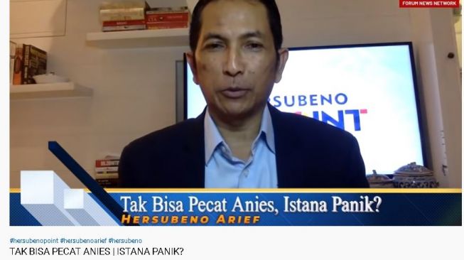 Anies Baswedan tidak bisa dipecat. (YouTube/Hersubeno Point)