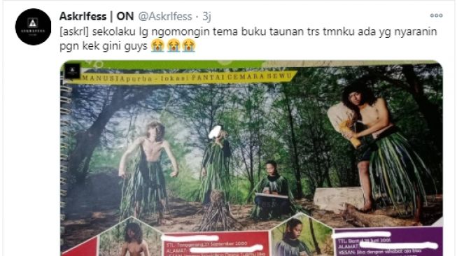 Tampil Beda, Buku Tahunan Siswa di Bantul Ini Gunakan Konsep Manusia Purba