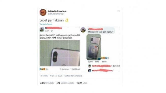 HP Xiaomi rusak dijual / [Foto: Istimewa]