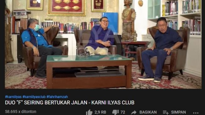 Politisi Duo F yang saling bongkar rahasia. (YouTube/Karni Ilyas Club)