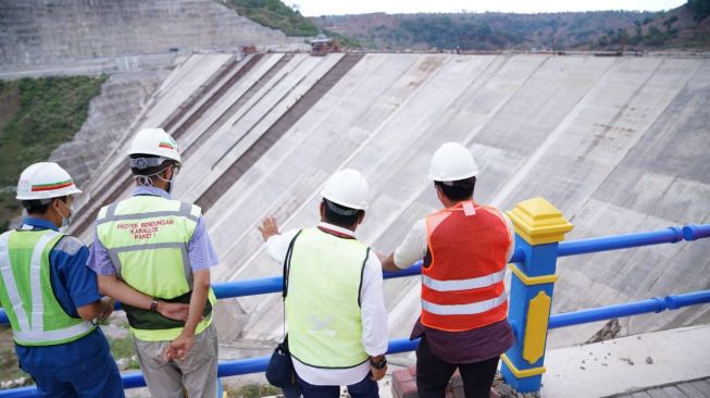 Bendungan Karalloe di perbatasan Kabupaten Gowa dan Jeneponto. Tepatnya di Desa Garing dan Desa Datara, Kecamatan Tompobulu; dan Desa Taring, Kelurahan Tonrorita, Kecamatan Biring Bulu, Kabupaten Gowa / [Foto: Humas Pemprov Sulsel]