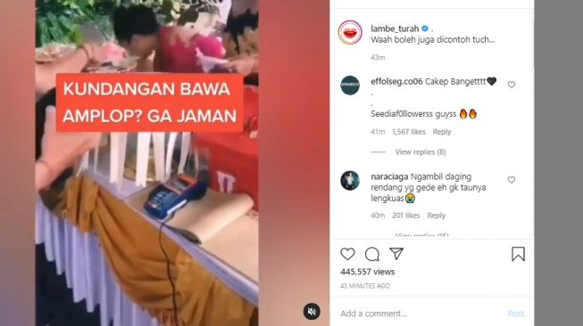 Unik! Pesta Pernikahan Ini Pakai Mesin Debit Buat Terima Sumbangan Tamu