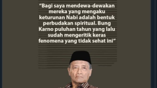 Cuitan Buya Syafii Maarif Sebut Mendewakan Keturunan Nabi adalah Perbudakan Spiritual (Twitter/SerambiBuya).