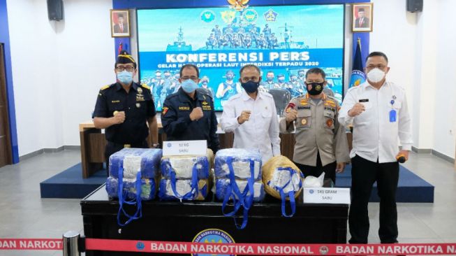 Operasi Laut 2020, Bea Cukai-BNN-Polairud Polri Amankan 85,5 Kg Sabu